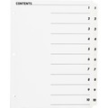 Business Source Table of Content Quick Index Dividers Printed Tab(s), PK10 05854